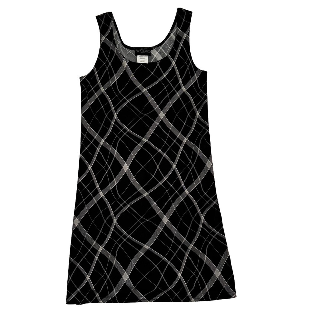 GAS.CO Black & White Abstract Dress with Black Sweater Shrug Set Size M NEW - Picture 4 of 15